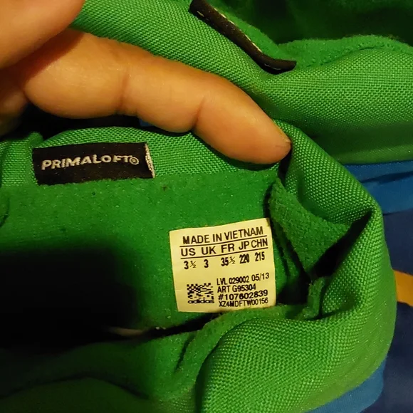 Adidas Vulc Rain Winter Boots Boys Youth Blue Green Booties Size US 3 1/2, UK 3 - Picture 3 of 8